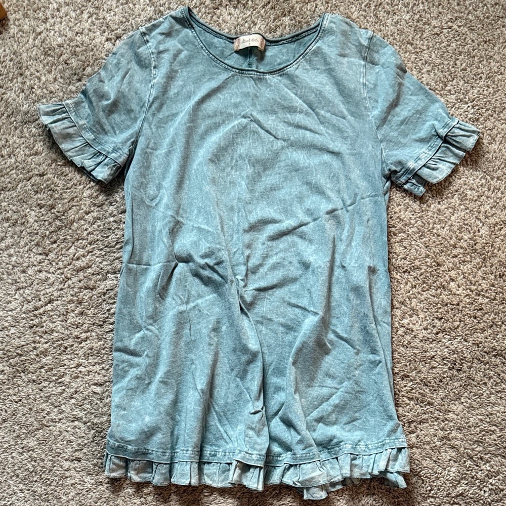 Altar'd State Teal Washed Top